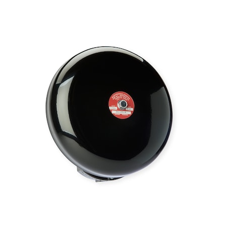 Wl Jenkins 8in Trolley Bell, Single Stroke Pigtail with Flasher, 12VDC, Outdoor, Black 3423F-B